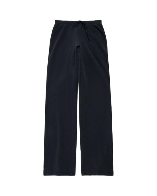 Balenciaga Blue Cotton Straight Sweatpants