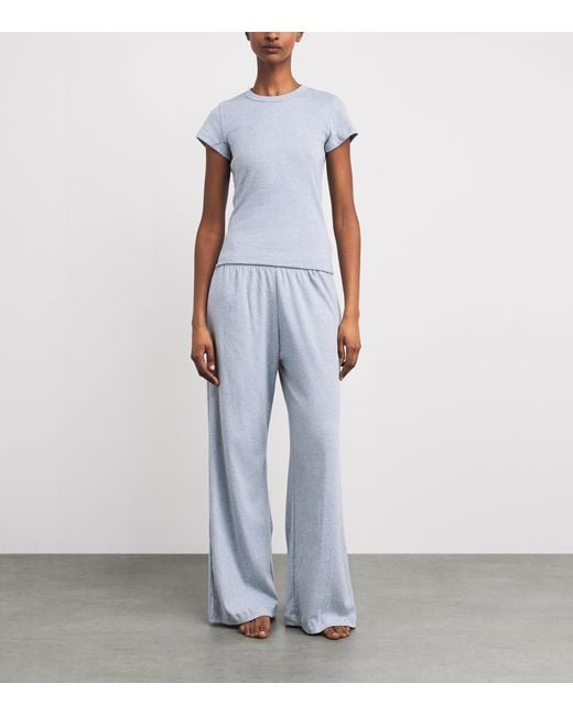 Leset Blue Cotton Nando Relaxed Sweatpants