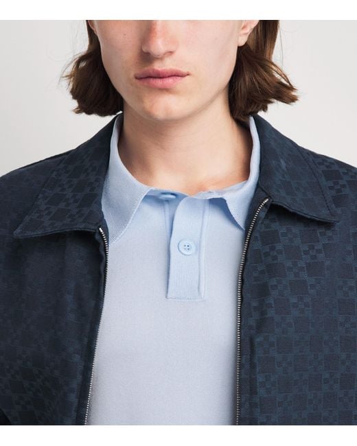 Sandro Blue Knitted Polo Shirt for men