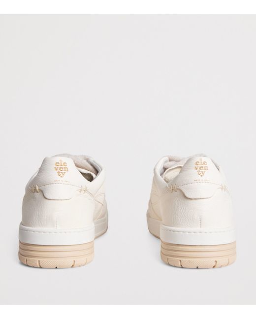 Eleventy White Deerskin Low Sneakers for men