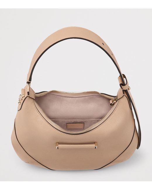 Jimmy Choo Natural Bar Lambskin Shoulder Bag
