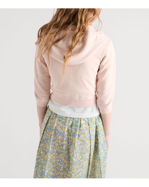 Prada Pink Cotton Fleece Hoodie