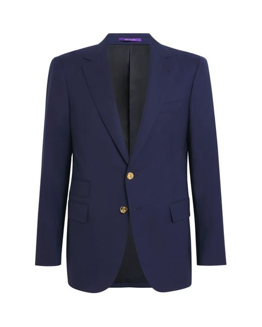 Ralph Lauren Blue Wool Blazer for men