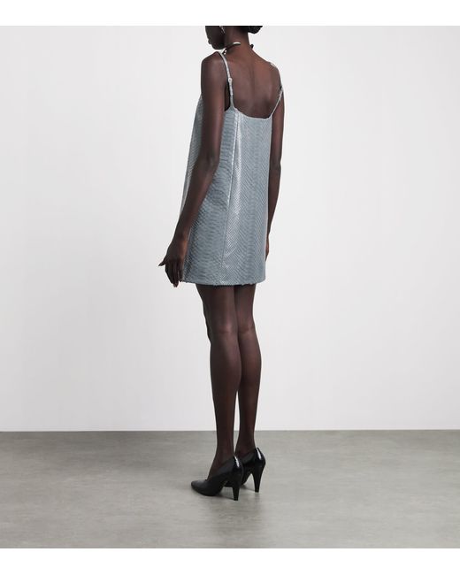 Alaïa Gray Snakeskin Mini Dress