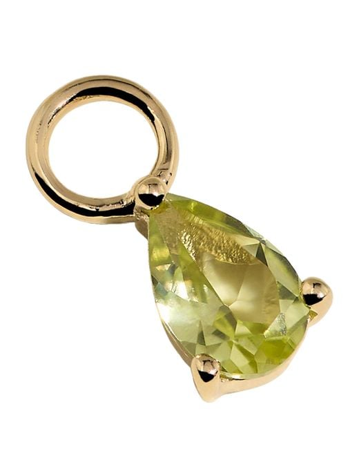 Astrid & Miyu Metallic And Emerald May Birthstone Earring Charm