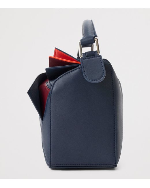 Loewe Blue Small Leather Layers Puzzle Top-Handle Bag