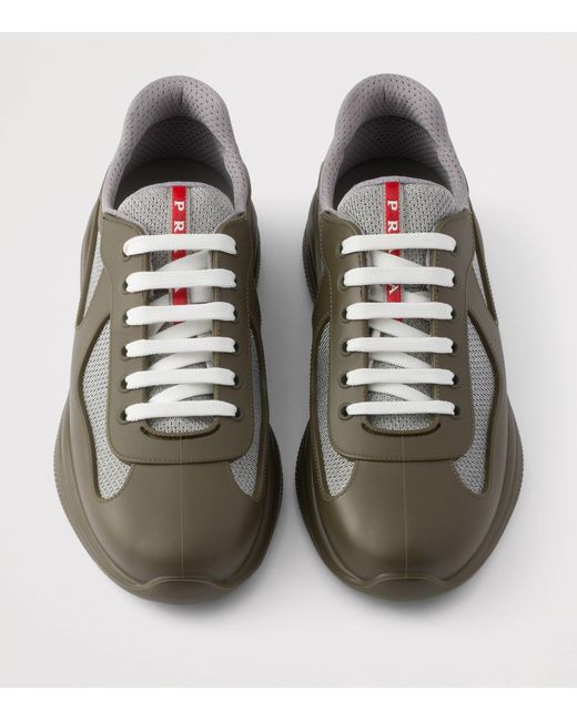 Prada Green Rubber America's Cup Sneakers for men
