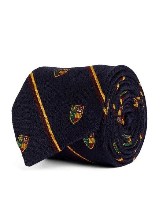 Polo Ralph Lauren Blue Silk-wool Crest Tie for men
