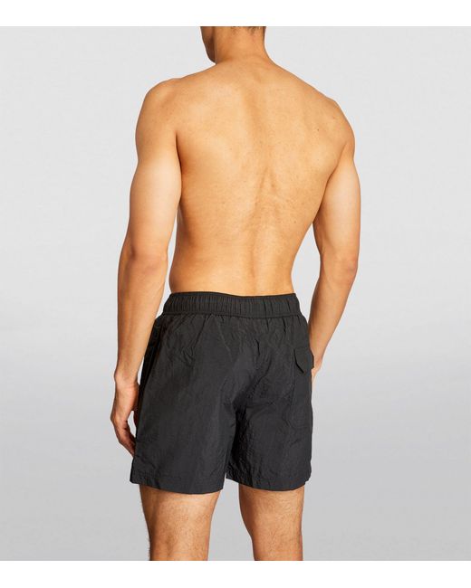 Palm Angels Black Monogram Swim Shorts for men