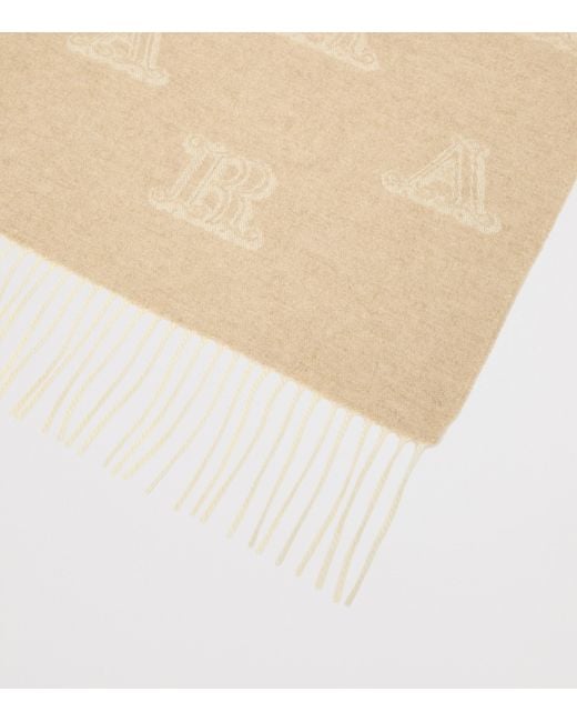 Max Mara Natural Cashmere Monogram Scarf