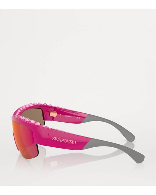 Swarovski Pink Embellished Sk6014 Sunglasses