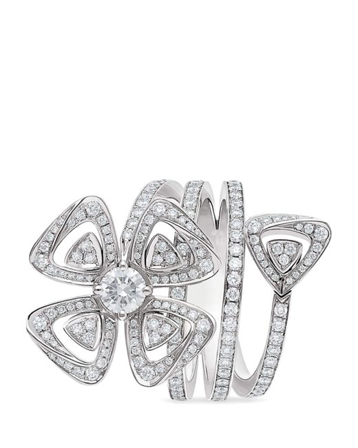 BVLGARI White And Diamond Fiorever Ring