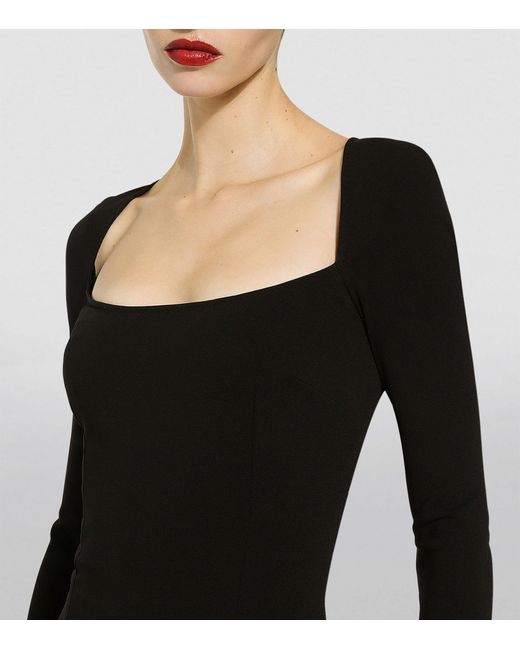Dolce & Gabbana Black Jersey Long-sleeve Dress