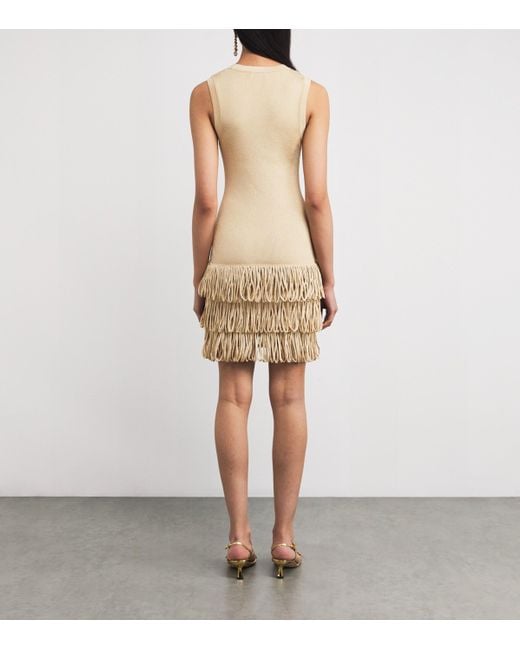 Sandro Natural Metallic Loop Mini Dress