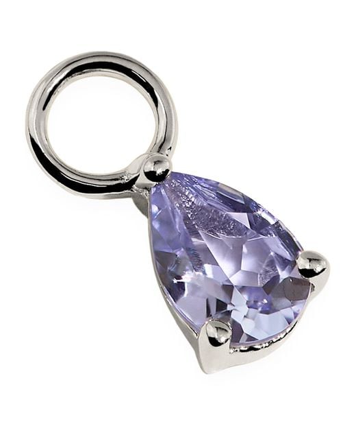 Astrid & Miyu Blue And Tanzanite Birthstone Earring Charm