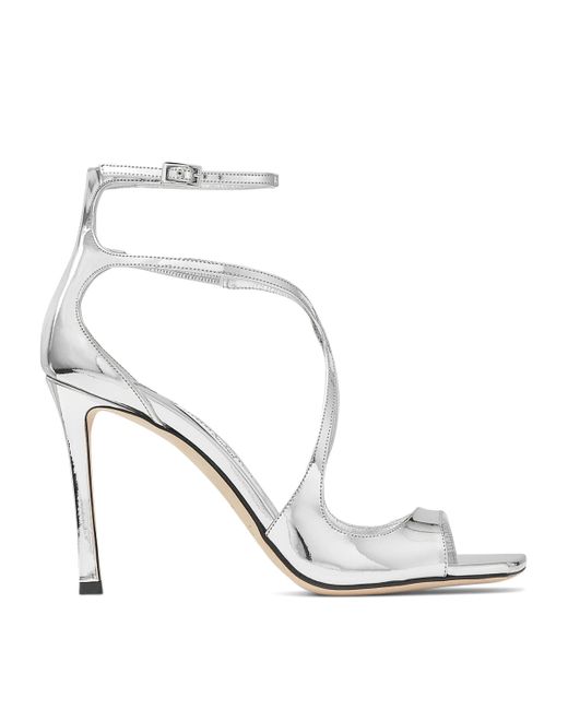 Jimmy Choo White Azia 95 Leather Heeled Sandals