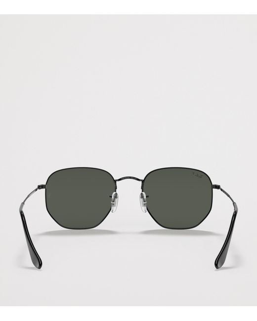 Ray-Ban Gray Metal Hexagonal Irregular Sunglasses