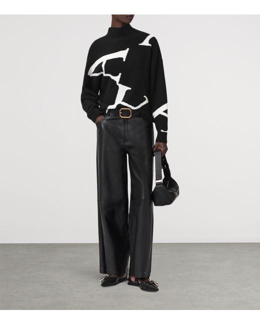 AllSaints Black A Star Sweater