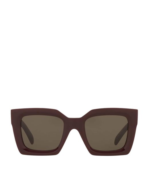 Céline Brown Rectangular 3 Dots Sunglasses