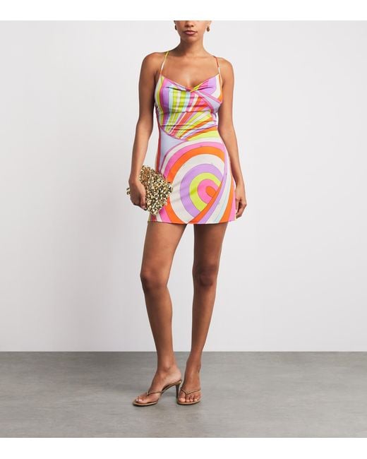 Emilio Pucci Red Jersey Iride Mini Dress
