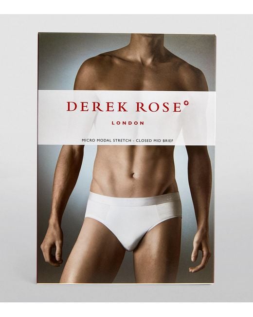 Derek Rose Black Micro Modal Briefs for men