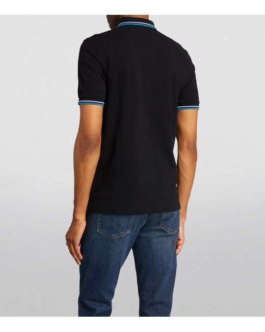 Fred Perry Black Twin Tipped Polo Shirt for men
