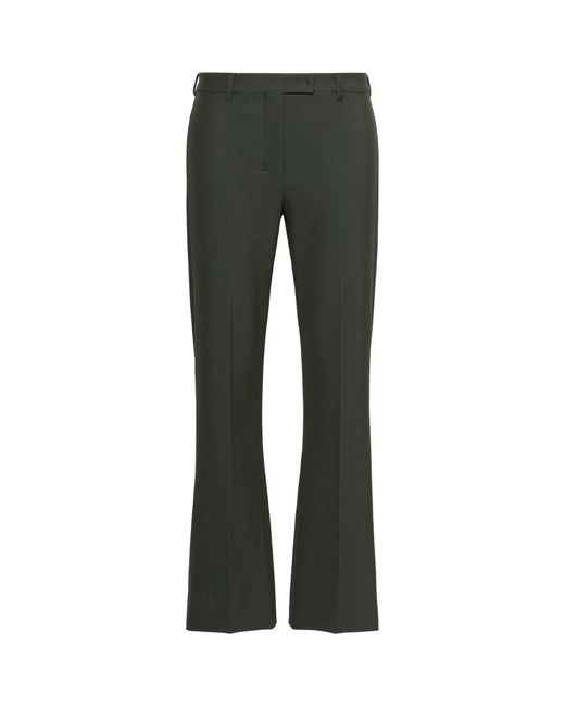 Max Mara Gray Cotton-Blend Flared Trousers