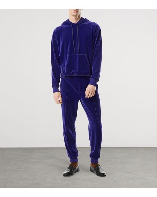 Tom Ford Purple Velour Hoodie for men