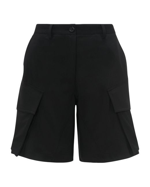 J.W. Anderson Black Wool-blend Cargo Shorts