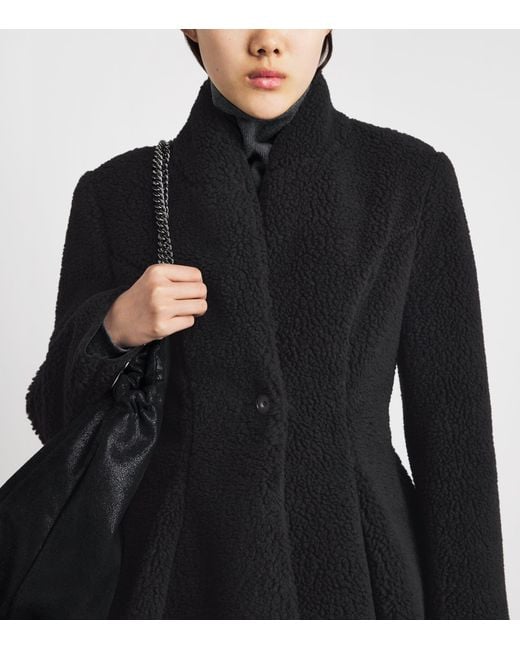 Stella McCartney Black Plush Peplum Jacket