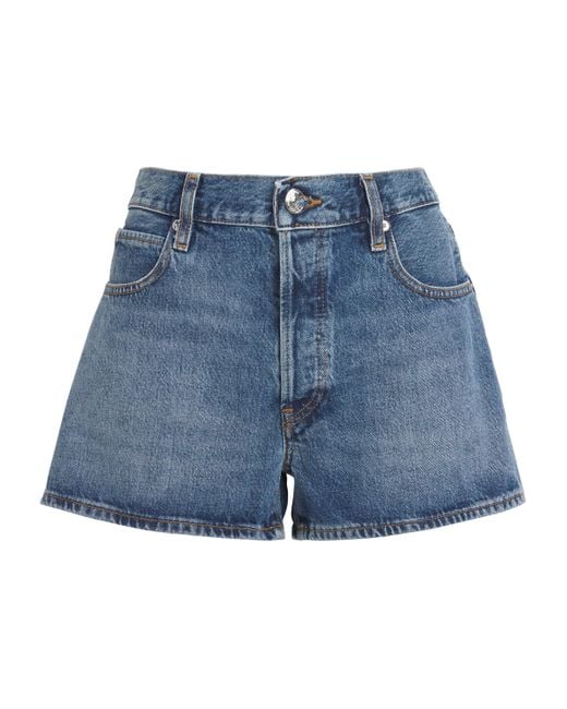 FRAME Blue Denim The Hang Shorts