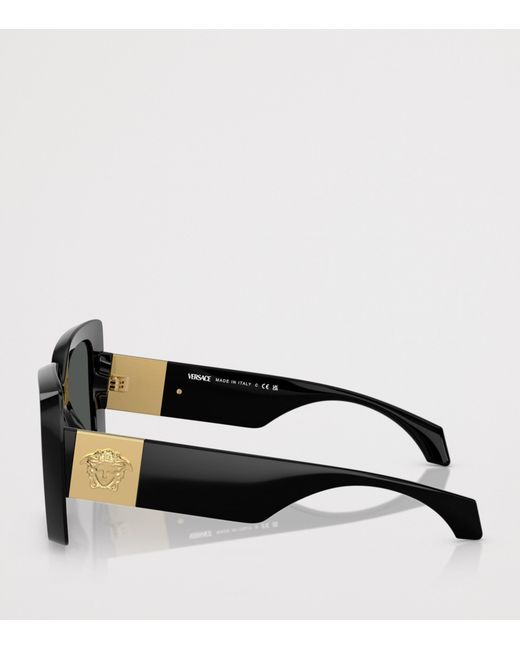 Versace Black Square Irregular Sunglasses