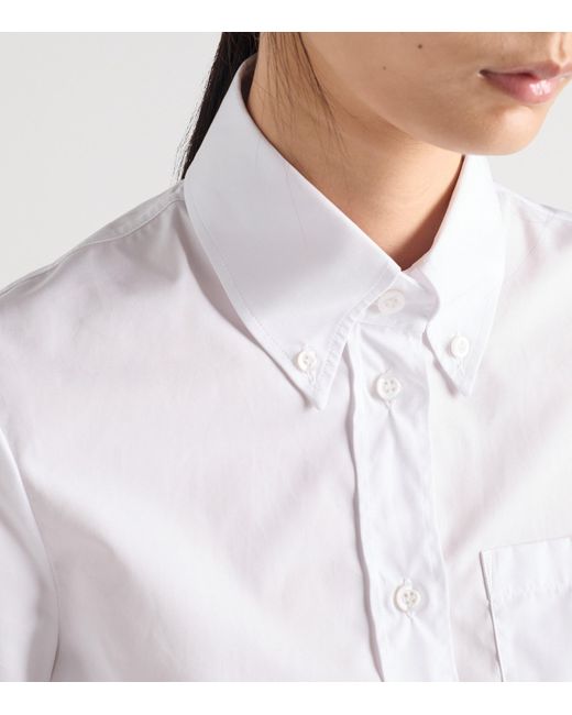 Prada White Cotton Poplin Shirt