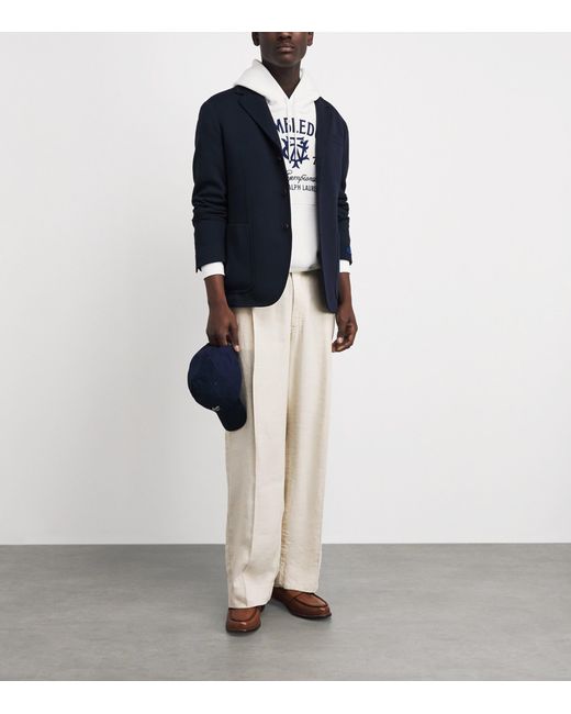 Ralph Lauren White X Wimbledon Embroidered Hoodie for men
