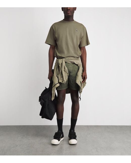 Stone Island Green Organic Cotton Logo T-Shirt for men
