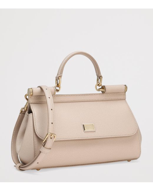 Dolce & Gabbana Natural Leather Sicily Top-Handle Bag