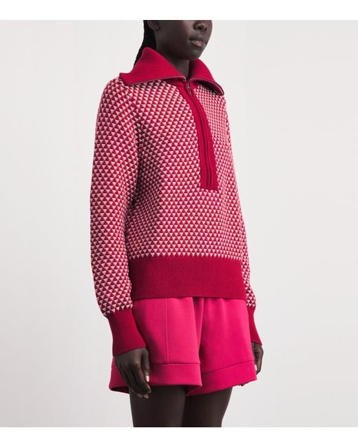 Varley Red Cotton Lloyd Sweater