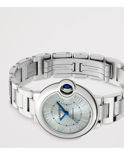 Cartier Metallic Stainless Steel Ballon Bleu De Watch