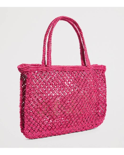 The Jacksons Pink Mini Jute Ciao Tracy Tote Bag