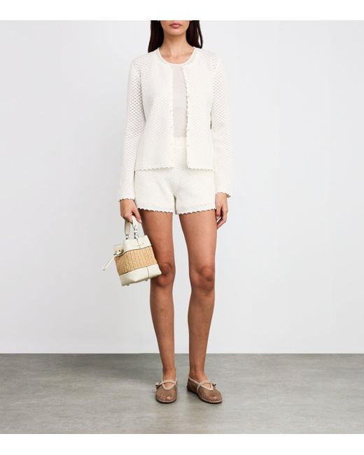 Posse White Knitted Helena Shorts