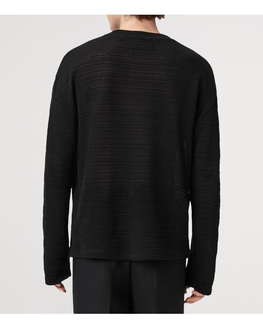 AllSaints Black Organic Cotton Cove T-Shirt for men