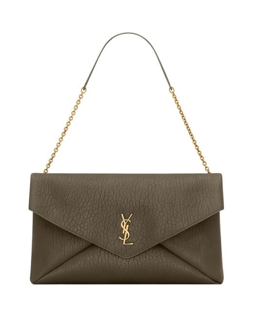 Saint Laurent Metallic Extra-Large Cassandre Envelope Pouch