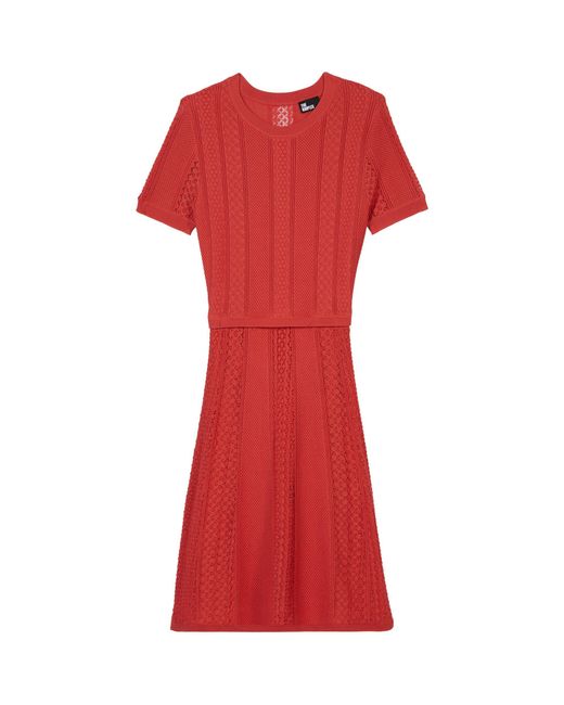 The Kooples Red Knitted Mini Dress