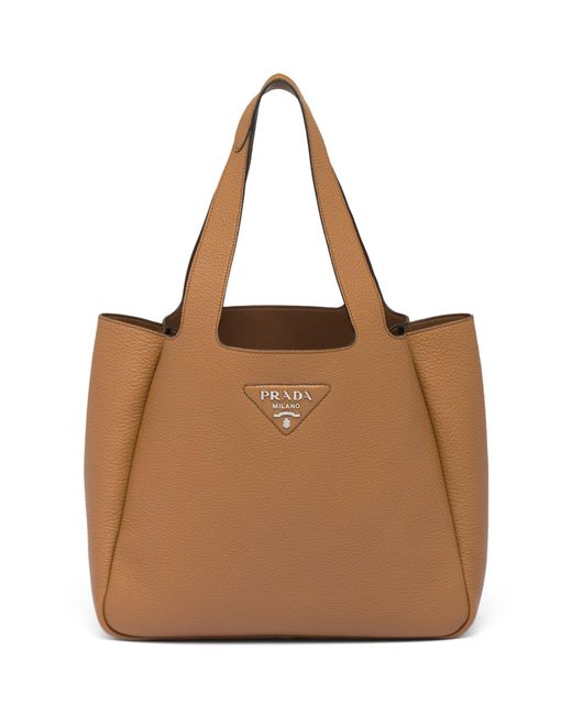 Prada Brown Leather Tote Bag