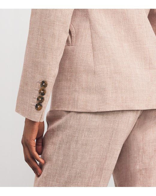 Blazé Milano Natural Linen-Blend Charmer Blazer