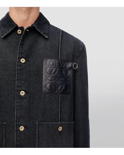 Loewe Blue Anagram Workwear Denim Jacket for men