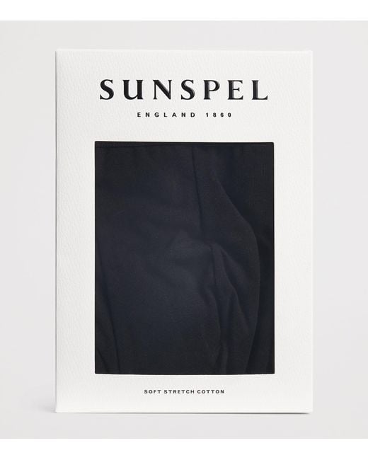 Sunspel Black Stretch-Cotton Trunks for men