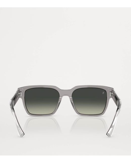 Ferrari Gray Acetate Square Sunglasses