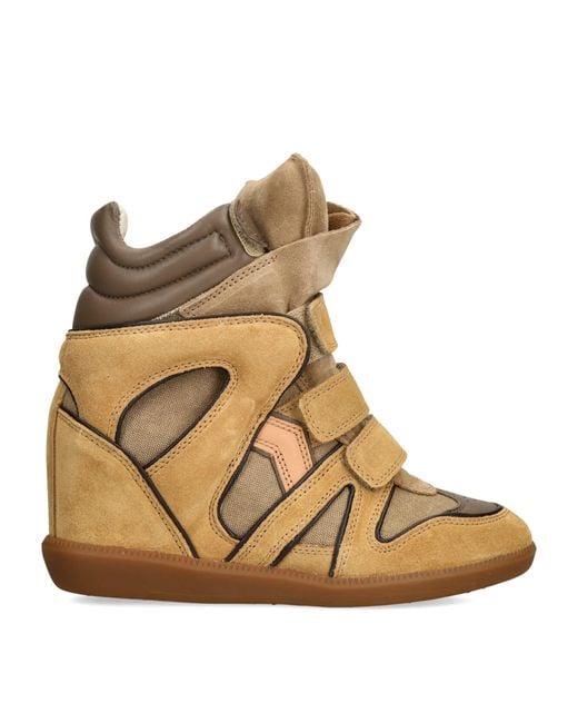 Isabel Marant Brown Suede Bekett Wedge Sneakers 50