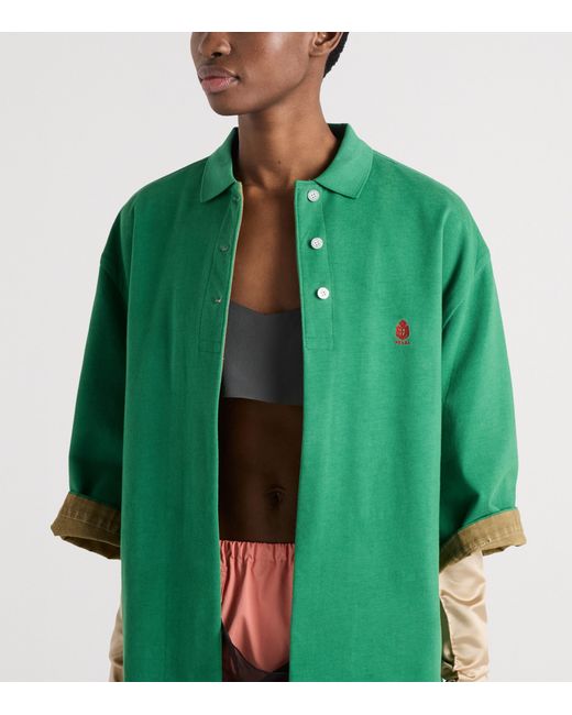 Prada Green Old Piqué Blouson Jacket